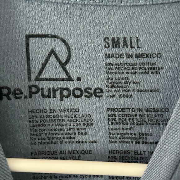 Re.Purpose Women's Be Kind Recycle Graphic Blue Tee T-Shirt S Small NWOT - Picture 4 of 6